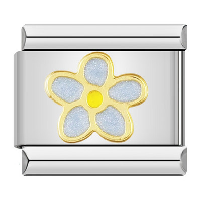 Hapiship New Fashion Women Girls Pretty Glaze Rose Flower Charm Links Fit 9mm Narukvica od nehrđajućeg čelika DIY Izrada nakita DJ027