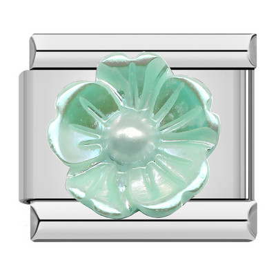 Hapiship New Fashion Women Girls Pretty Glaze Rose Flower Charm Links Fit 9mm Narukvica od nehrđajućeg čelika DIY Izrada nakita DJ027