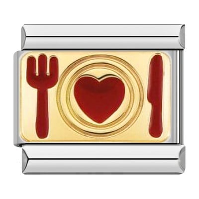 Hapiship Romantikus Szivárvány színű Szív Virág Szárny Olasz Charm Linkek Fit 9mm Rozsdamentes acél karkötő Ékszer barkács készítés DJ481