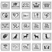 Hapiship Moda Mačka Pas Dječak Djevojčice Srce Kruna Talijanski Veze Šarm Fit 9 mm Narukvica od nehrđajućeg čelika Izrada nakita DIY DJ095