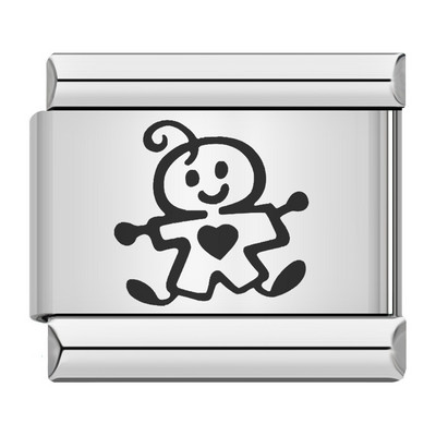 Hapiship Moda Mačka Pas Dječak Djevojčice Srce Kruna Talijanski Veze Šarm Fit 9 mm Narukvica od nehrđajućeg čelika Izrada nakita DIY DJ095