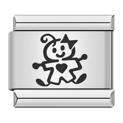 Hapiship Moda Mačka Pas Dječak Djevojčice Srce Kruna Talijanski Veze Šarm Fit 9 mm Narukvica od nehrđajućeg čelika Izrada nakita DIY DJ095