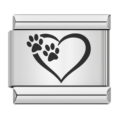 Hapiship Moda Mačka Pas Dječak Djevojčice Srce Kruna Talijanski Veze Šarm Fit 9 mm Narukvica od nehrđajućeg čelika Izrada nakita DIY DJ095