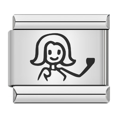 Hapiship Moda Mačka Pas Dječak Djevojčice Srce Kruna Talijanski Veze Šarm Fit 9 mm Narukvica od nehrđajućeg čelika Izrada nakita DIY DJ095