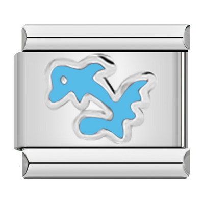 Hapiship Fashion Butterfly Dolphin Cross Flower Star Italian Links Charm Fit 9mm Nerūdijančio plieno apyrankės papuošalų gamyba DJ463