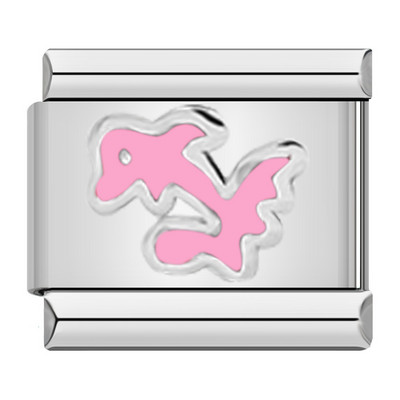 Hapiship Fashion Butterfly Dolphin Cross Flower Star Italian Links Charm Fit 9mm Nerūdijančio plieno apyrankės papuošalų gamyba DJ463