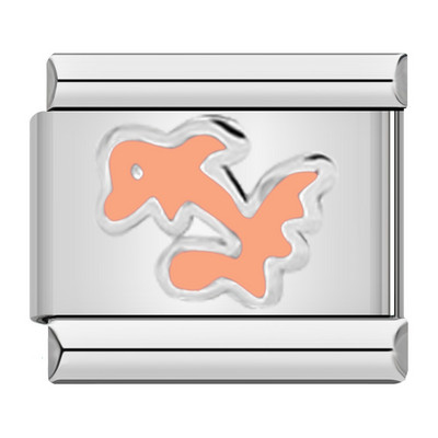 Hapiship Fashion Butterfly Dolphin Cross Flower Star Italian Links Charm Fit 9mm Nerūdijančio plieno apyrankės papuošalų gamyba DJ463