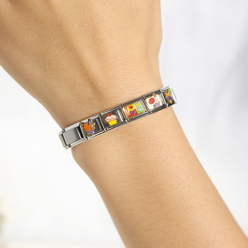 Hapiship New Horse Love Butterfly Mom Dog Mootorratas Mom Elephant Charm Fit 9mm Käevõru roostevabast terasest ehete valmistamine DJ003