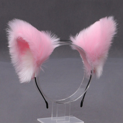 1 db valósághű szőrös állat macskafül fejpánt Lolita aranyos műszőrme anime hajkarika Halloween cosplay party fejdísz