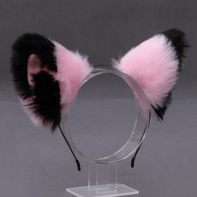 1 db valósághű szőrös állat macskafül fejpánt Lolita aranyos műszőrme anime hajkarika Halloween cosplay party fejdísz