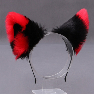 1 db valósághű szőrös állat macskafül fejpánt Lolita aranyos műszőrme anime hajkarika Halloween cosplay party fejdísz