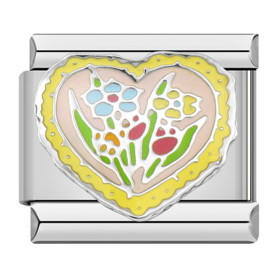 Hapiship Fashion Glaze Süda Päikese Lill Jänes Itaalia Lingid Charm Fit 9mm Käevõru Roostevabast Terasest Ehted Ise isetegemine DJ542