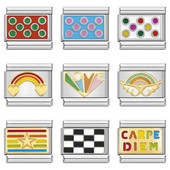 Hapiship Nouă, originală, culoare margaretă, dragoste, fluture, stea, farmec, legături italiene, se potrivesc cu brățară de 9 mm, fabricarea de bijuterii din oțel inoxidabil DJ512