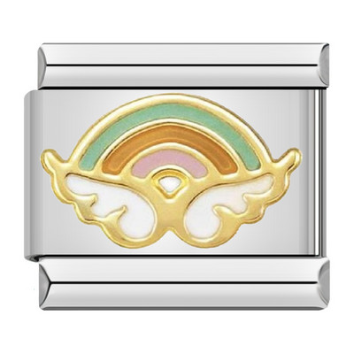 Hapiship Nouă, originală, culoare margaretă, dragoste, fluture, stea, farmec, legături italiene, se potrivesc cu brățară de 9 mm, fabricarea de bijuterii din oțel inoxidabil DJ512