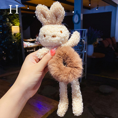 Cerc de păr de urs drăguț, elasticitate cu blană, accesorii pentru păr pentru fete, pentru animale, banda de păr, accesorii pentru păr, instrument pentru păr împletit pentru copii