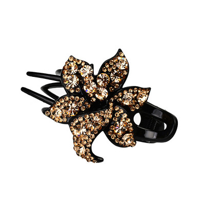 Модно цвете Crystal Нокът за коса Жени Блестяща щипка за коса със страз Щипка за коса Duckbill Щипка за коса Шапки Аксесоари за коса на булката