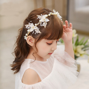 Super Fairy Headbands Pearls Flower Hairbands Κορεατική μόδα με στρας Leaf Headdress Κορδέλα Νύφη Νυφικά Μαλλιά Κοσμήματα