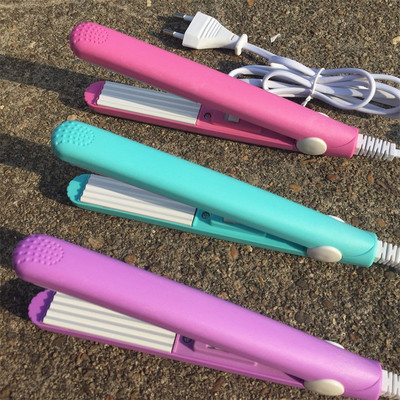 Υψηλής ποιότητας Μίνι ισιωτικό μαλλιών Σίδερο ροζ κεραμικό ίσιωμα Κυματοειδές σίδερο για μπούκλες Εργαλεία styling Hair curler EU Plug
