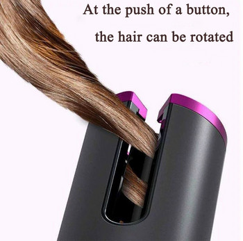 Безжична автоматична маша за коса USB акумулаторна преносима маша за коса LCD дисплей Curly Auto Curling Women Curls Waves Tool