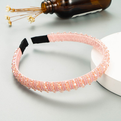 Luxus Bling strasszkristály fejpántok Kiváló minőségű hajpánt hajkiegészítők nőknek, kézzel szőtt gyöngyös fejpánt