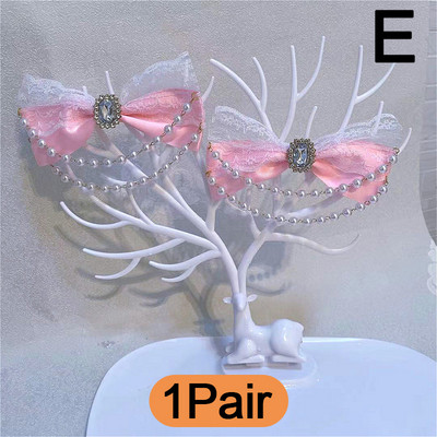 Elegantni slatki biseri Lanac Mašna Ukosnice Žene Djevojke Šipke za kosu s mašnama Ukosnice Ukrasi za kosu Lolita dodaci