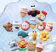 20 kom/lot Smola Lijepi sladoled cvijet životinje Flatback Cabochon spomenar Kawaii DIY ukrasi Dodaci