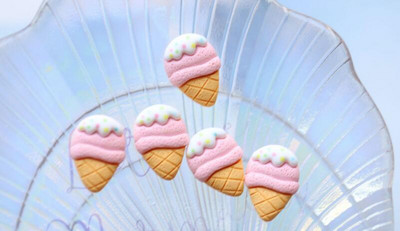 20 kom/lot Smola Lijepi sladoled cvijet životinje Flatback Cabochon spomenar Kawaii DIY ukrasi Dodaci