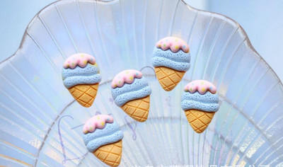 20 kom/lot Smola Lijepi sladoled cvijet životinje Flatback Cabochon spomenar Kawaii DIY ukrasi Dodaci