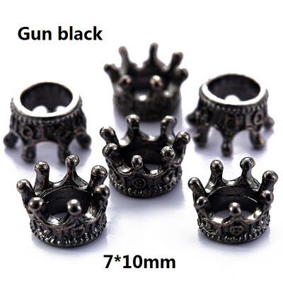 20 бр. Разхлабени дистанционни мъниста от сплав Златен цвят Сребърни мъниста с корони за изработка на бижута Направи си сам гривна Ръчно изработени аксесоари