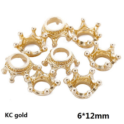 20 бр. Разхлабени дистанционни мъниста от сплав Златен цвят Сребърни мъниста с корони за изработка на бижута Направи си сам гривна Ръчно изработени аксесоари