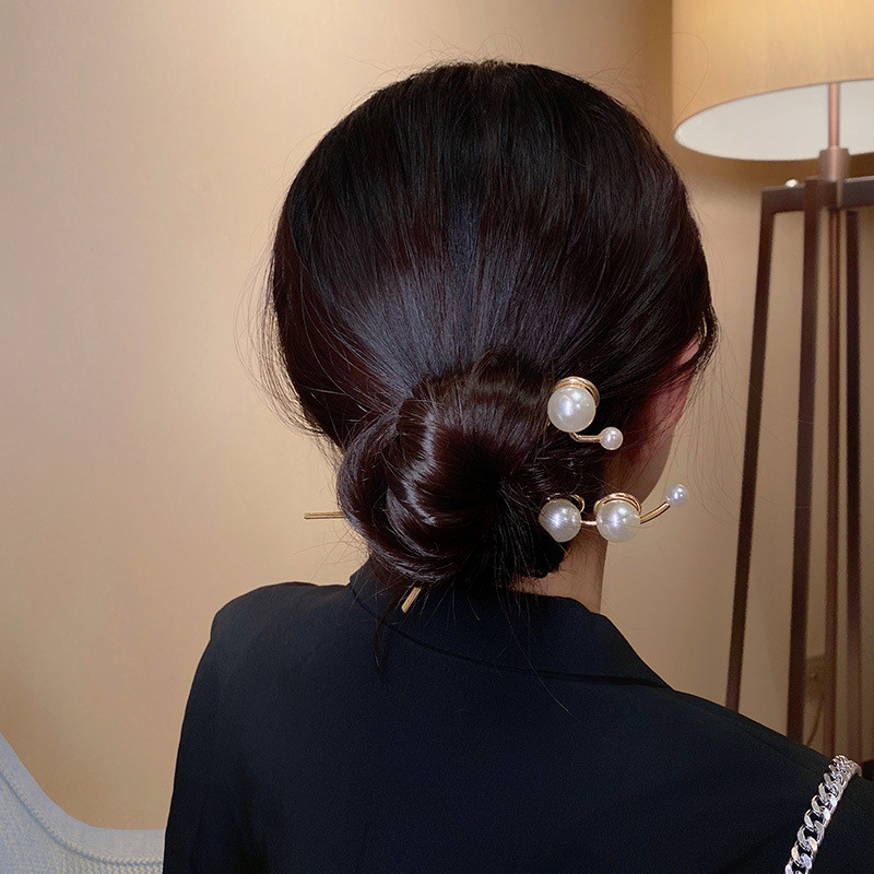 Lengvas prabangus mažas aukštos klasės jausmas perlų plaukų segtukas paprastas elegantiškas modernus plaukų aksesuarai plaukų segtukas korėjietiška mada