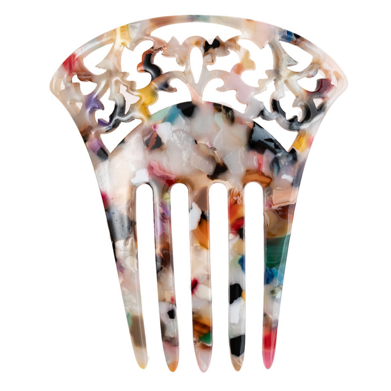 Klasikinės Plaukų šukos moterims Acetato plaukų aksesuarų šukos Vėžlio kiautų plaukų papuošalai Vintažinis segtukas Flamenko šokėjų šukos