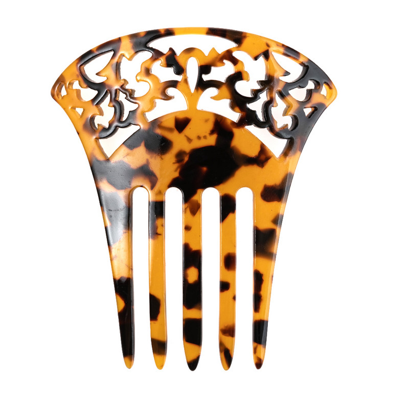 Klasikinės Plaukų šukos moterims Acetato plaukų aksesuarų šukos Vėžlio kiautų plaukų papuošalai Vintažinis segtukas Flamenko šokėjų šukos