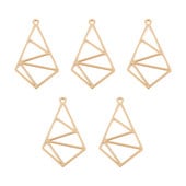 5 buc 2021 nou cadru gol cu lunetă cu spate deschis pandantive geometrice brelocuri de culoare aurie pentru colier, cercei, legături, fabricarea de bijuterii DIY