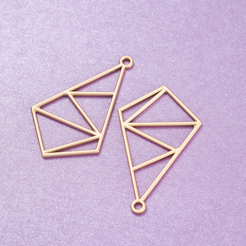 5 buc 2021 nou cadru gol cu lunetă cu spate deschis pandantive geometrice brelocuri de culoare aurie pentru colier, cercei, legături, fabricarea de bijuterii DIY