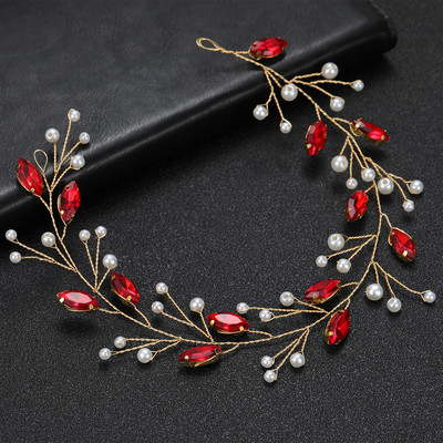 SLBRIDAL Rankų darbo Žalios spalvos Kalnų krištoliniai krištoliniai vestuviniai galvos apdangalai Plaukų šukos Vestuviniai Plaukų aksesuarai Moteriški Merginų Plaukų Papuošalai