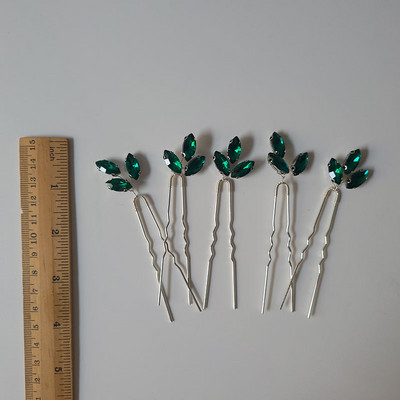 SLBRIDAL Rankų darbo Žalios spalvos Kalnų krištoliniai krištoliniai vestuviniai galvos apdangalai Plaukų šukos Vestuviniai Plaukų aksesuarai Moteriški Merginų Plaukų Papuošalai