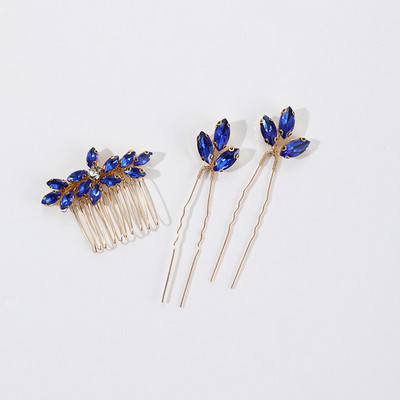 SLBRIDAL Rankų darbo Žalios spalvos Kalnų krištoliniai krištoliniai vestuviniai galvos apdangalai Plaukų šukos Vestuviniai Plaukų aksesuarai Moteriški Merginų Plaukų Papuošalai