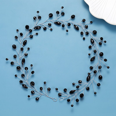 SLBRIDAL Rankų darbo Žalios spalvos Kalnų krištoliniai krištoliniai vestuviniai galvos apdangalai Plaukų šukos Vestuviniai Plaukų aksesuarai Moteriški Merginų Plaukų Papuošalai