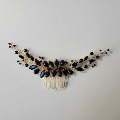 SLBRIDAL Rankų darbo Žalios spalvos Kalnų krištoliniai krištoliniai vestuviniai galvos apdangalai Plaukų šukos Vestuviniai Plaukų aksesuarai Moteriški Merginų Plaukų Papuošalai