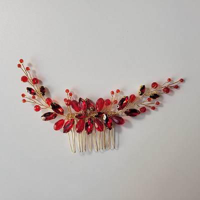 SLBRIDAL Rankų darbo Žalios spalvos Kalnų krištoliniai krištoliniai vestuviniai galvos apdangalai Plaukų šukos Vestuviniai Plaukų aksesuarai Moteriški Merginų Plaukų Papuošalai