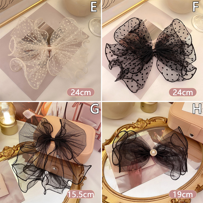 Nėrinių lanko papuošalai plaukų segtukai, moteriški mergaičių vintažiniai elegantiški saldūs negabaritiniai lankeliai juodi balti plaukų aksesuarai