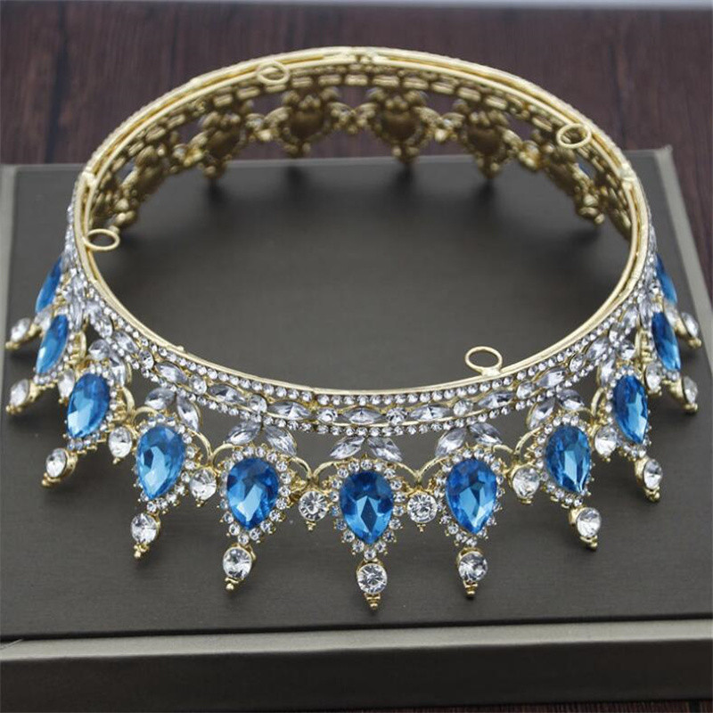 Europa ir Amerika Pirkite Bride Crown Kalnų krištolas galvos apdangalai Crown Wedding Headwear