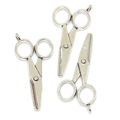 18 vnt mišraus siuvimo kolekcijos pakabukai Tibeto sidabro lydinio metalo žirklinių vamzdžių verpalų „Clew Button“ pakabukai, skirti „pasidaryk pats“ papuošalams gaminti