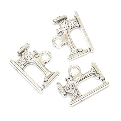 18 vnt mišraus siuvimo kolekcijos pakabukai Tibeto sidabro lydinio metalo žirklinių vamzdžių verpalų „Clew Button“ pakabukai, skirti „pasidaryk pats“ papuošalams gaminti