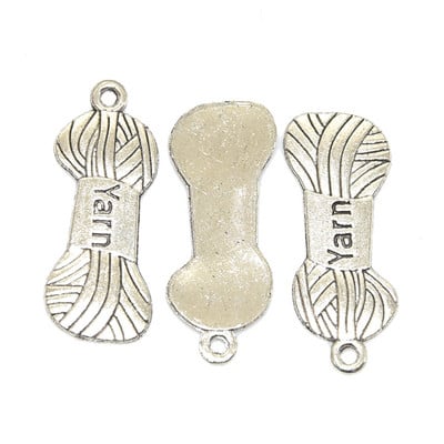 18 vnt mišraus siuvimo kolekcijos pakabukai Tibeto sidabro lydinio metalo žirklinių vamzdžių verpalų „Clew Button“ pakabukai, skirti „pasidaryk pats“ papuošalams gaminti