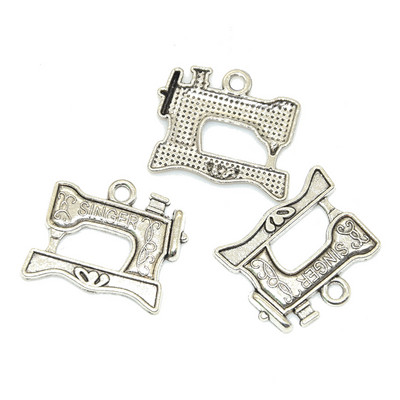 18 vnt mišraus siuvimo kolekcijos pakabukai Tibeto sidabro lydinio metalo žirklinių vamzdžių verpalų „Clew Button“ pakabukai, skirti „pasidaryk pats“ papuošalams gaminti