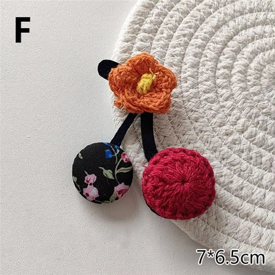 Pleteni cvjetni broš Žene Djevojke DIY Ručno pleteni kaput Haljina Šal Šešir Igla Značka Nakit Poklon za zabavu Broševi od vunenog filca