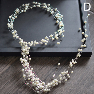 Korejski trendi dodaci za kosu za mladenke Biserne duge tijare Vjenčana traka za glavu Vjenčana frizura za maturalnu Ženska gumica za kosu Ručni rad