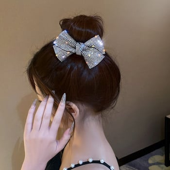 YAMEGA Rhinestones Φιόγκοι για τα μαλλιά Scrunchies Ties Κορεάτικο σχοινί ελαστικά λαστιχάκια Αλογοουρά Αλογοουρά Αξεσουάρ για τα μαλλιά κορίτσι για γυναίκες